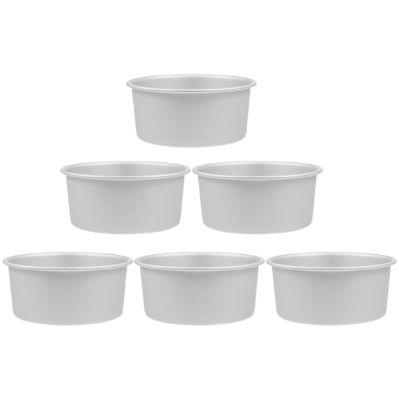 Minkissy 6-Piece Non-Stick Metal Round Cake Pans Set for Baking, Home Kitchen Bakeware Molds