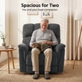 thumbnail image 3 of MCombo Oversized 24.8" Seat Width Large Dual Motor Power Recliner Lift Chair for Tall Elderly, Infinite Position,  Dark Grey Fabric, 3 of 14
