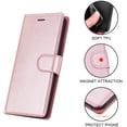 thumbnail image 4 of Case for Samsung Galaxy A16 5G Wallet PU Leather Pouch with Credit Card Slots Money Pocket, Stand & Strap Flip Bookstyle Cover Fit Galaxy A16 - Rose Gold, 4 of 8