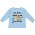 thumbnail image 3 of Inktastic My Oma Loves Me with Sloth and Hearts Boys or Girls Long Sleeve Toddler T-Shirt, 3 of 5