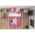 thumbnail image 3 of 3D Unicornio Rosa Funda de edredón Ropa de cama Set Funda nórdica Fundas de almohada Sf163, 3 of 3