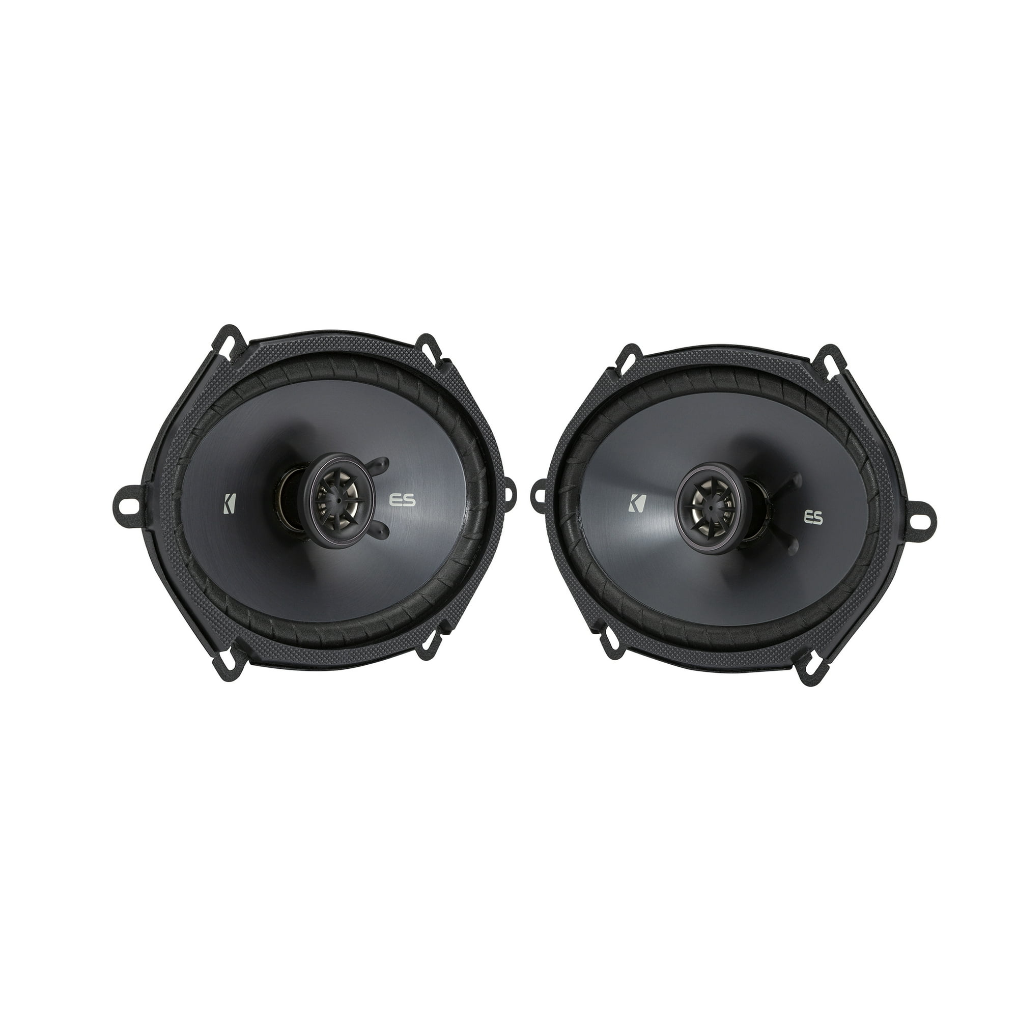 KICKER 48ESC68 - 6x8 inch, 190 Watts Peak, 2-Way Car Speakers, Poly-Blend Cone, 13mm Tweeter, Zero Tweeter Protrusion, Fits Most Vehicles