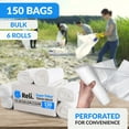 thumbnail image 3 of Bolsas de basura Reli. Easy Grab, 55 a 60 galones (150 unidades), transparentes, 3 of 8