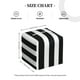 thumbnail image 4 of Fotbe Black And White Stripes Porta Pañuelos Decorativo de Cuero, Caja Cuadrada Moderna para Pañuelos Faciales, Organizador y Dispensador 5x5x5'', 4 of 7
