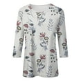 thumbnail image 3 of Halloween Costumes Woman Plus Size Spring 3/4 Sleeve T Shirts Ladie'S Vintage Working, 3 of 4