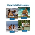 thumbnail image 2 of Men's Swim Trunks with Compression Liner 5 Inch Stretch Beach Shorts Quick Dry with Zipper Pockets Anti-Chafing Board Shorts, 2 of 5