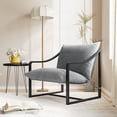 thumbnail image 1 of Set de 2 butacas modernas para salón – Sillones individuales con cojín suave y estructura metálica – Fácil de montar – Color Dark Gray, 2pcs, 1 of 8