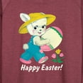 thumbnail image 3 of Instant Message - Vintage Happy Easter  - Women's Lightweight French Terry Long Sleeve Shirt, 3 of 6
