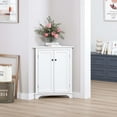 thumbnail image 7 of Spirich Multipurpose Corner Storage Cabinet with Adjustable Shelves, Small, White, Durable Metal Frame, 7 of 7