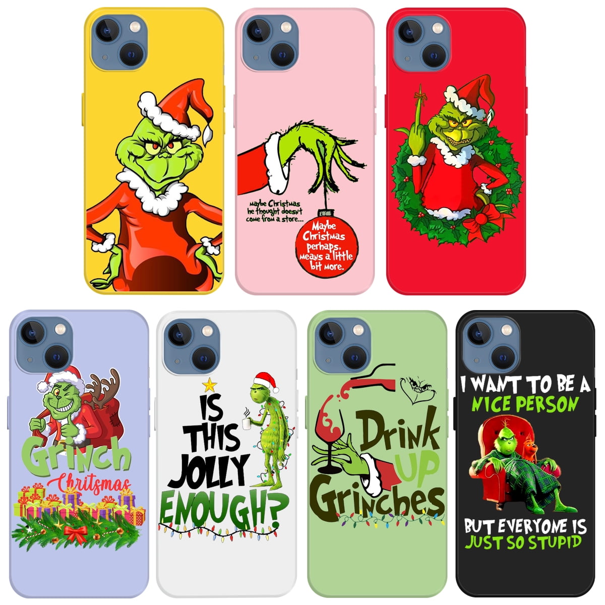 The Grinch Christmas Phone Case Art Painted Soft Protective Elegant Cell Phone Case For Iphone 11 Green Walmart Com