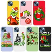 The Grinch Christmas Phone Case Art Painted Soft Protective Elegant Cell Phone Case for iPhone 11 Pro - Black