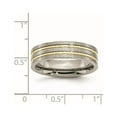 thumbnail image 6 of Chisel Titanium Brushed Yellow IP-plated 6mm Grooved Band, 6 of 7