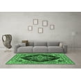thumbnail image 3 of Ahgly Company Indoor Square Oriental Emerald Green Industrial Area Rugs, 4' Square, 3 of 4