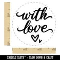 thumbnail image 2 of With Love Hearts Self-Inking Rubber Stamp Ink Stamper - Yellow Ink - Small 3/4 Inch, 2 of 7