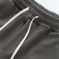 thumbnail image 4 of MIXUE Mens Shorts Summer Cargo Solid Color Elastic Waist Drawstring Fashion Loose Sports Sportwear,Gray,XXL, 4 of 8