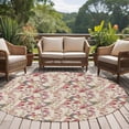thumbnail image 4 of Round Rugs 7Ft, Pink Beige Flowers Round Area Rug Washable Indoor Throw Carpet, Spring Floral Elegant Pastoral Rustic Large Non Slip Circle Rug for Dining Room Playroom Home Decor Aesthetic, 4 of 8