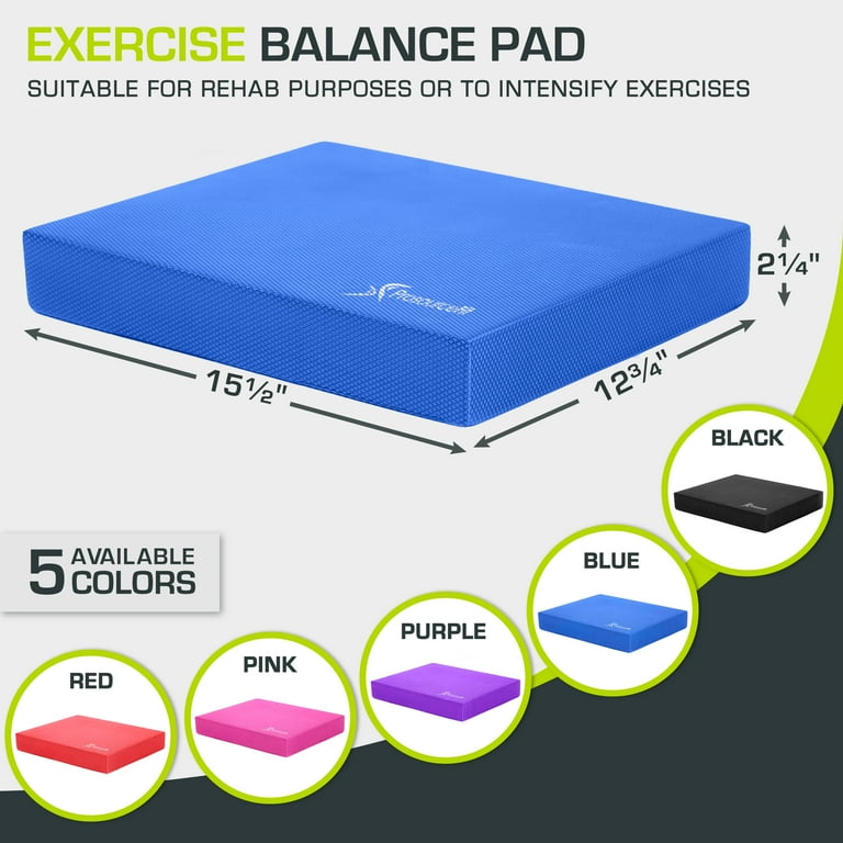 ProsourceFit Exercise Balance Pad made with Non Slip Cushioned Foam 15.5