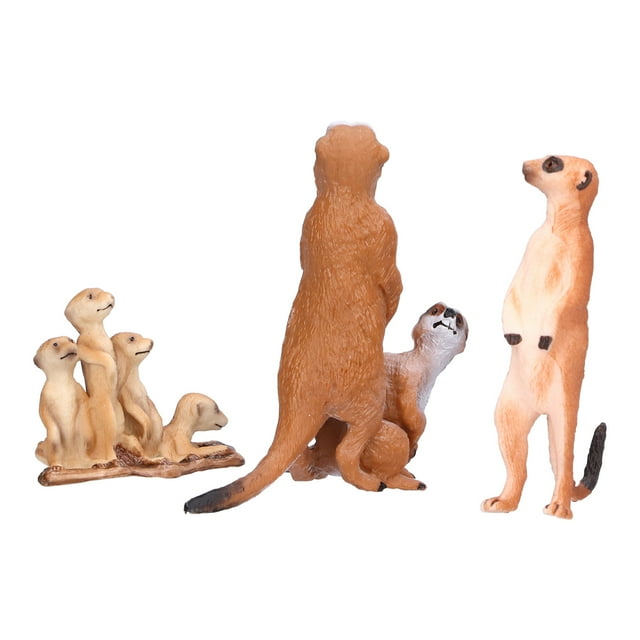 Jouet Modèle Meerkat, Figurine Suricate Exquise Mignon Réaliste PVC Sûr pour les Enfants Enfant pour l'Activité Éducative pour les Fêtes de Famille Surikats Solide