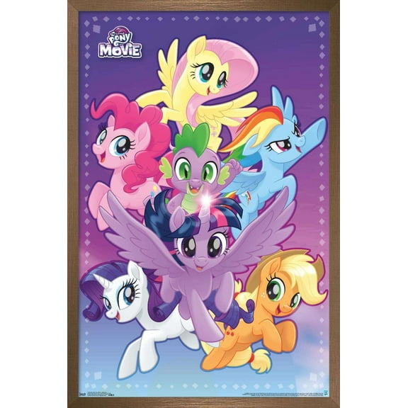 Hasbro My Little Pony Movie - Adventure Wall Poster, 22.375" x 34", Framed