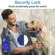 Dog Training Collar, Rechargeable Shock Collars for Dogs with Security Lock, Beep, Vibration and Shock, 2600ft Remote Range with Light