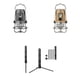 thumbnail image 4 of Wosthever Guirnaldas de luz solar al aire libre impermeables luces centelleantes para iluminación exterior luces LED solares al aire libre Estufas de camping tipo de reloj, 4 of 6