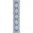 thumbnail image 1 of Unique Loom Revival Medallion Border Rug 2' 6 x 12' Runner Blue/Teal, 1 of 1