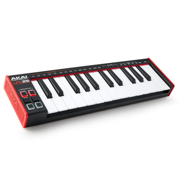 AKAI Professional LPK25 MKII - Тeclado controlador MIDI USB con 25 teclas de sinte sensibles para Ma