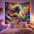 thumbnail image 2 of Ocean Waves Toned with Human Face Profile Facing, Mystical Fantasy for Space Lovers, Galaxy Room Decor, Housewarming Gift, Tapestry Wall Hanging for Bedroom and Dorm, 2 of 7