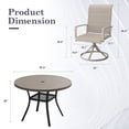 thumbnail image 3 of Vicllax Outdoor Patio Dining Set American Country Style Metal 42"for Garden Lawn (5 Pcs), 3 of 11