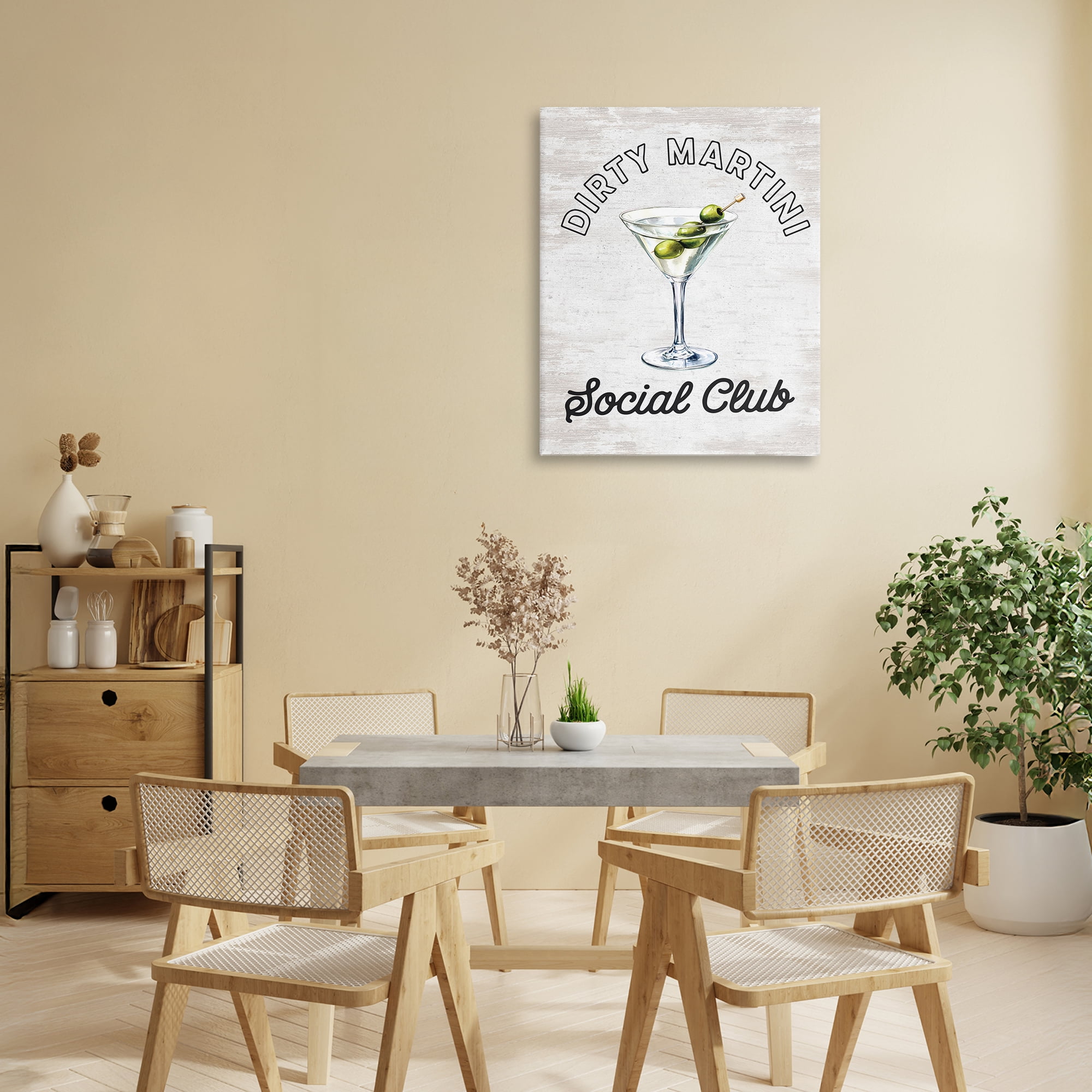 Stupell Industries Dirty Martini Social Club Canvas Wall Art, design by Lettered and Lined