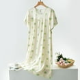 thumbnail image 2 of Chemise de Nuit d'Été pour Femme à Manches Courtes, Col Rond, Robe de Nuit Confortable pour la Maison, Tenue de Détente Décontractée, Robe de Sommeil Imprimée, Hauts de Sommeil pour Femme, Robe de Nuit Tortue, Grande Taille, Robe de Nuit d'Été, Robe de Nuit d'Été, 2 of 3