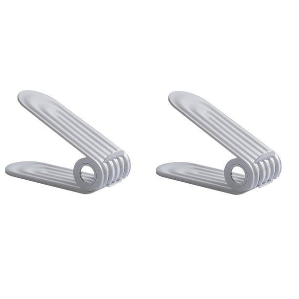 Organizador de ranuras para zapatos, pila de zapatos ajustable de doble capa, diseño de altura ajustable en cuatro posiciones, soporte para apilador de zapatos que ahorra espacio