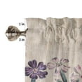 thumbnail image 6 of Retro Flower Wood Grain Small Curtain Rod Pocket Short Curtains Half Drapes Partition Cabinet Door Window Curtains Home Decor, 6 of 6