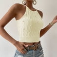 thumbnail image 3 of Top con lazo en la espalda,Top halter de punto con espalda atada Top halter de punto con espalda atada Tecnología innovadora, 3 of 6