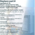 thumbnail image 2 of Water Panel 10 Humidifier Filter Pad Replacement for Aprilaire 110 220 500 500A 500M 550 550A 558; Furnace Water Filter; Honeywell HC22P HE100 HE100A HE150 HE150A Whole House Humidifiers (2 Pack), 2 of 5
