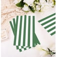 thumbnail image 2 of 50 servilletas de papel a rayas de 3 capas, color verde y blanco, toallas de mano desechables para baño, boda, cumpleaños, baby shower, cena, servilletas desechables, 2 of 4