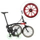 thumbnail image 5 of - Bicicleta plegable con rodamiento sellado para bicicleta, estante de carga trasera, color rojo Cola Rueda fácil de bicicleta plegable, 5 of 7
