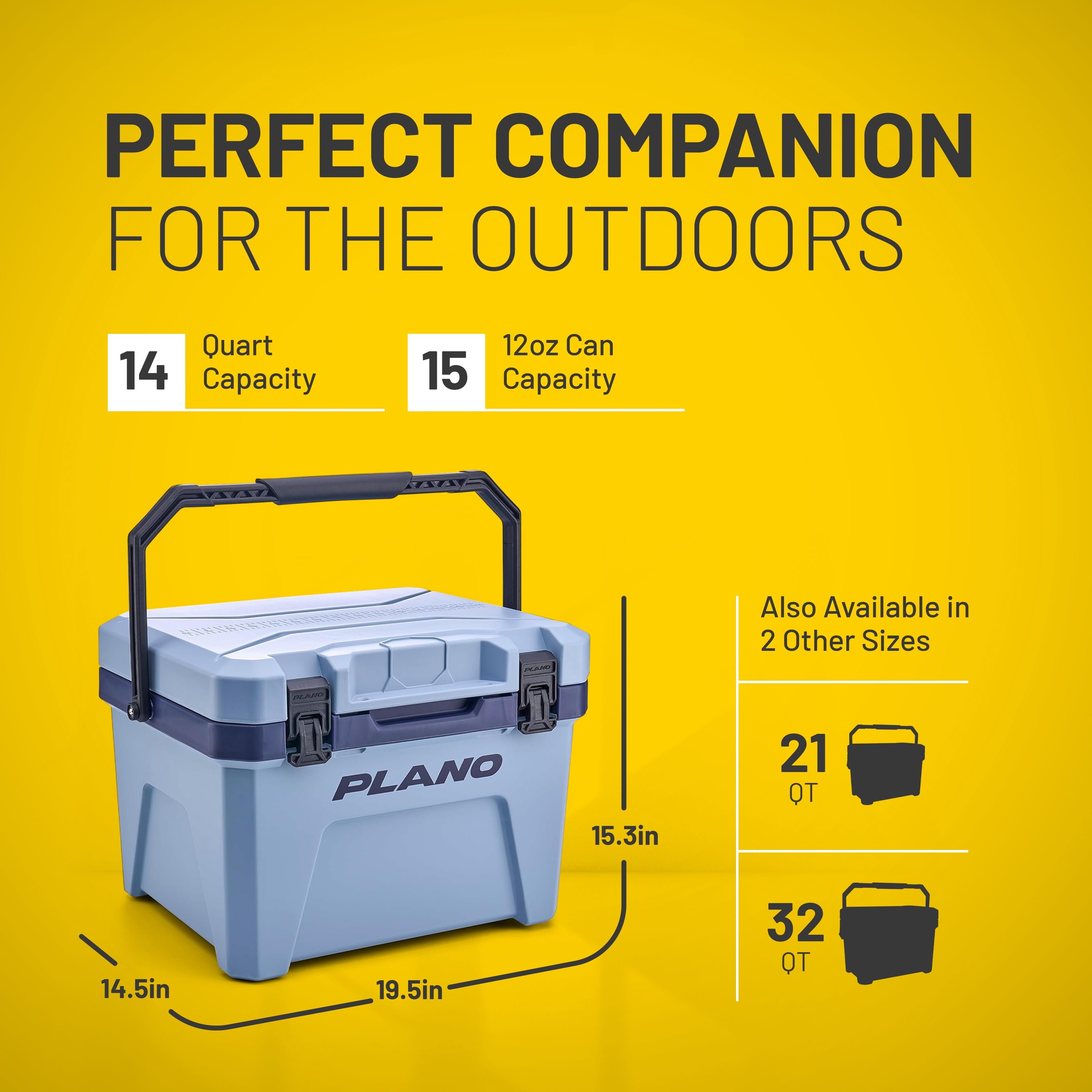 Plano Frost 21 Quart Heavy Duty Cooler w/ Built In Bottle Opener and Dry Basket, Pacific Blue