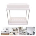thumbnail image 4 of Under Sliding Cabinet Basket Organizer, Easy To Clean Under Sink Organizer ABS Material Multipurpose Easy To Install  For Kitchen Black,White, 4 of 8