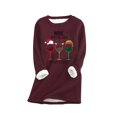 thumbnail image 2 of Haut Chaud pour Femmes et Hiver Mode Décontractée, sous-Couche en Peluche Chaude, Imprimé de Noël, Manches Longues, Col Rond, Tenues de Vacances pour Femmes en Liquidation, 2 of 6