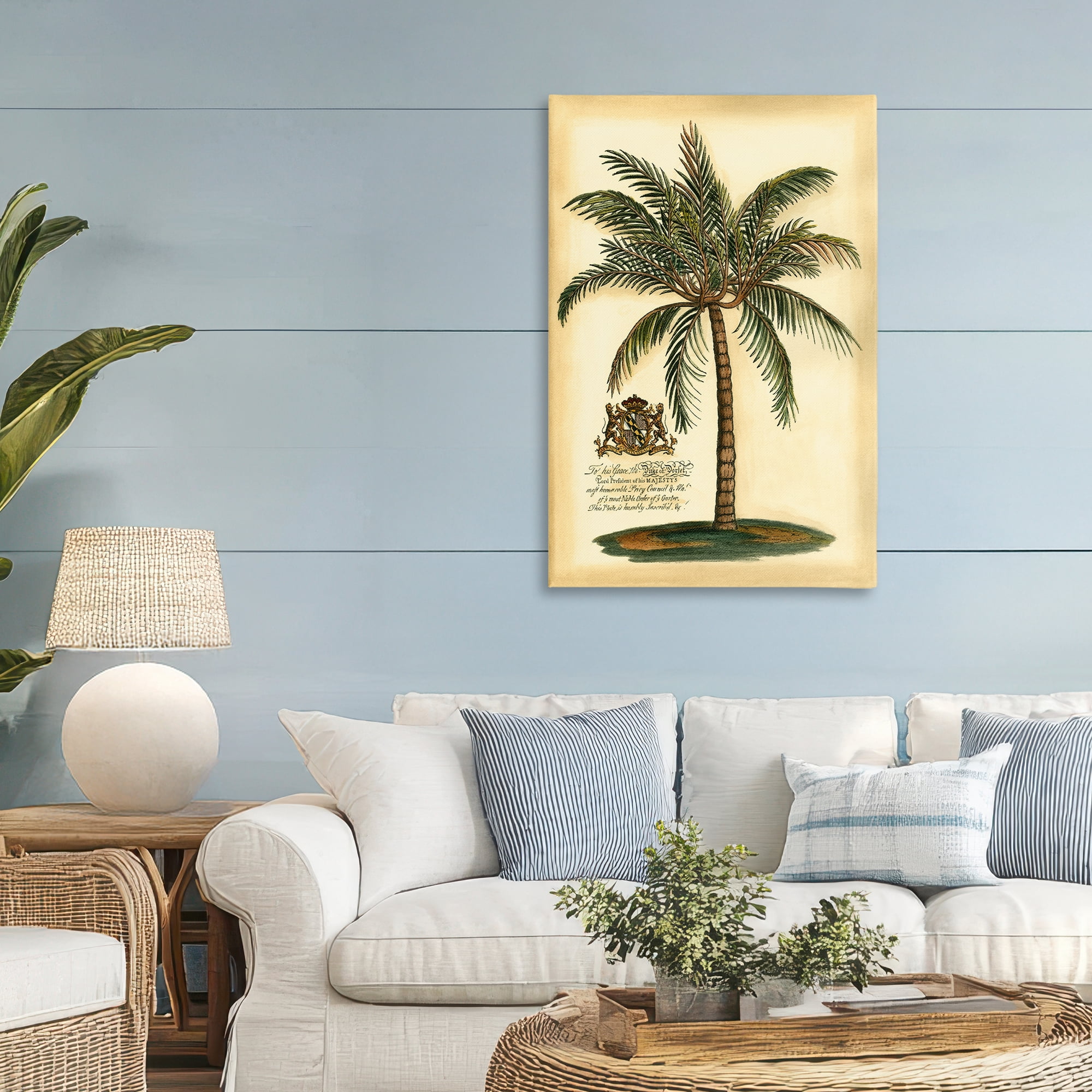Stupell Industries British Colonial Palm Canvas Wall Art, design by Vision Studio