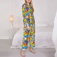 thumbnail image 2 of Bingfone Womens Pajama Sets Various Balls Print,Long Sleeve Loungewear Pajamas Set-Large, 2 of 8