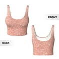 thumbnail image 5 of Haiem Rose Gold Glitter Pattern Womens Sports Bra - U Neck Padded Low Impact Yoga Bra Workout Crop Top Gym Moisture-Wicking Workout Vest -Large, 5 of 9