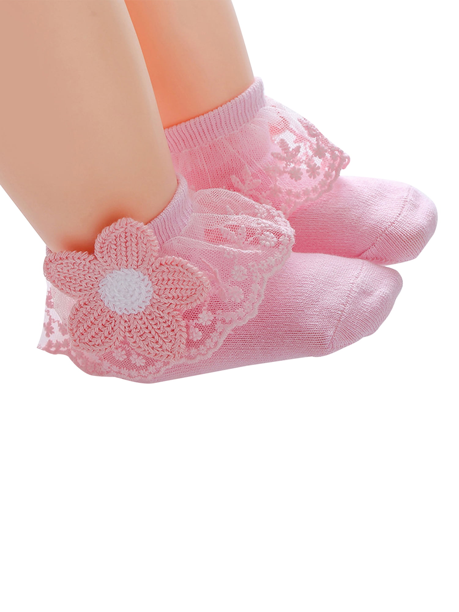BABY GIRLS FRILLY LACE ANKLE SOCKS WHITE EVERYDAY WEDDING CHRISTENING OCCASION 