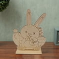 thumbnail image 5 of XunW Tree Ornaments Easter Wood Chips Pendant Unfinished Bunny Graffiti for Diy Craft 8Pcs, 5 of 9