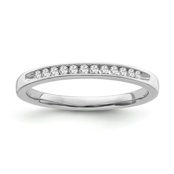 Araiya Fine Jewelry 14K White Gold Diamond Band Ring (1/2 cttw, I-J Color, I2 Clarity), Size 7