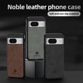 thumbnail image 2 of Back Case Compatible with Google Pixel 8, Classic Anti-Scratch PU Leather Shockproof Protective Thin Fit Skin Friendly Phone Case Cover Designed for Google Pixel 8, Brown, 2 of 9