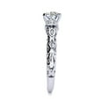 thumbnail image 4 of SuperJeweler 1 1/4 Carat Vintage Moissanite Engagement Ring In 14 Karat White Gold For Women, 4 of 6
