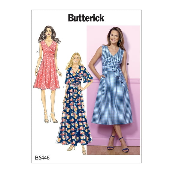 Butterick Pattern Misses' Dress-6-8-10-12-14