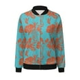 thumbnail image 5 of Womens Zip Up Jacket Lightweight Leopard Printed Full Zip Cropped Coat Trendy Long Sleeve Bomber Jacket with Pockets, 5 of 8